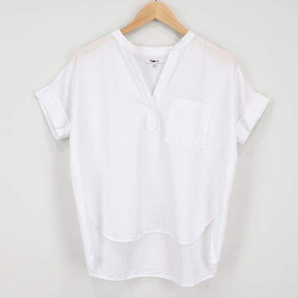 Madewell Lakeline Popover Oversized Shirttail Top In Eyelet White Size XXS - Picture 3 of 8